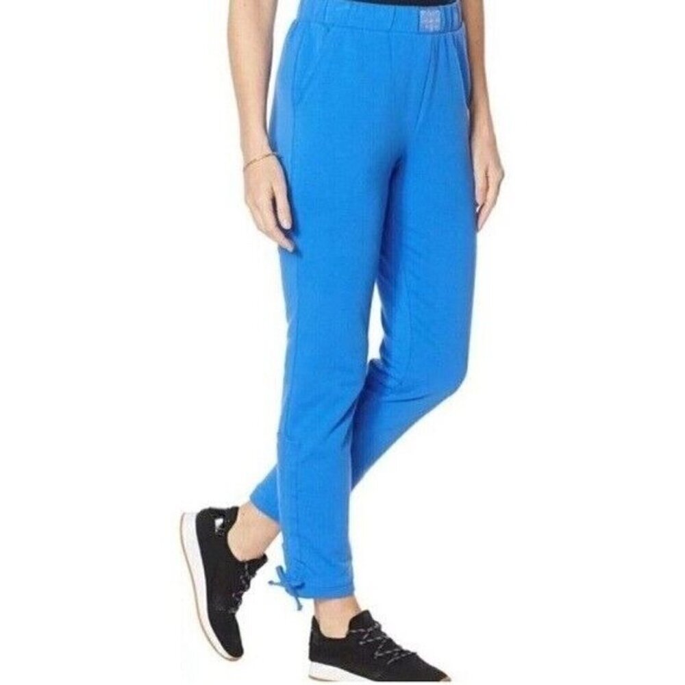 Blue Ruched Lounge Sweat Pants Joggers